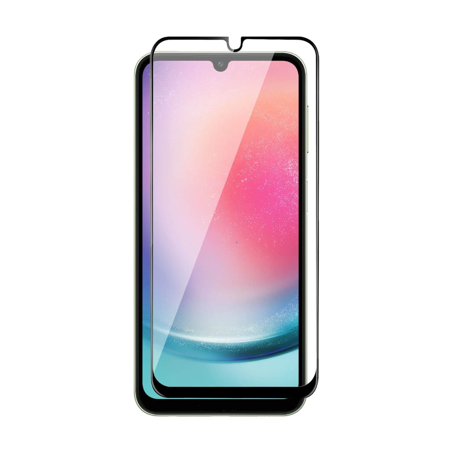 1-1-1.jpg Tempered Glass for Samsung Galaxy A24 / M34 5G (Black) Edge to Edge, Pack of 1 - Image 1
