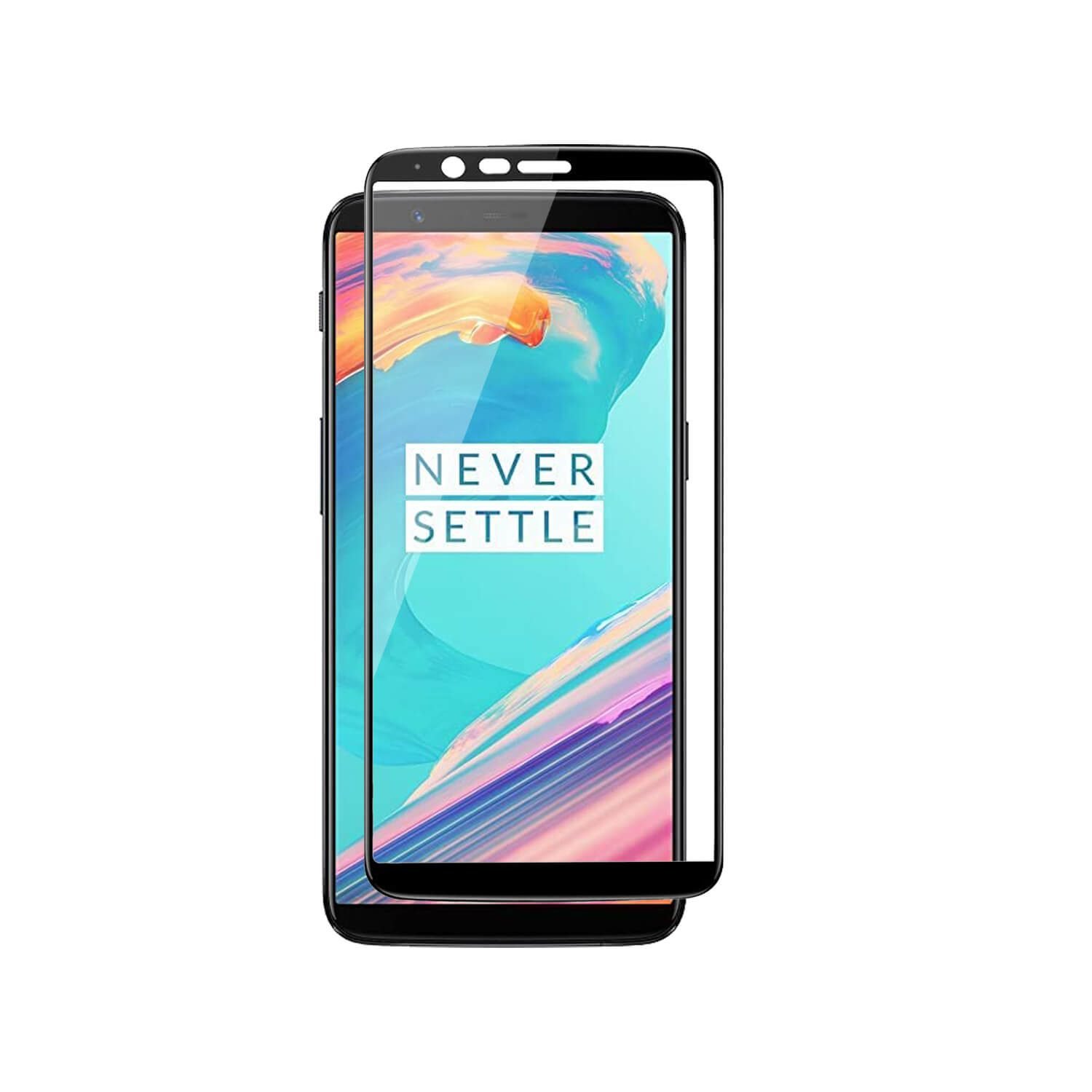1-2Main-3-1.jpg Tempered Glass for OnePlus 5T (Black) Edge to Edge, Pack of 1 - Image 1