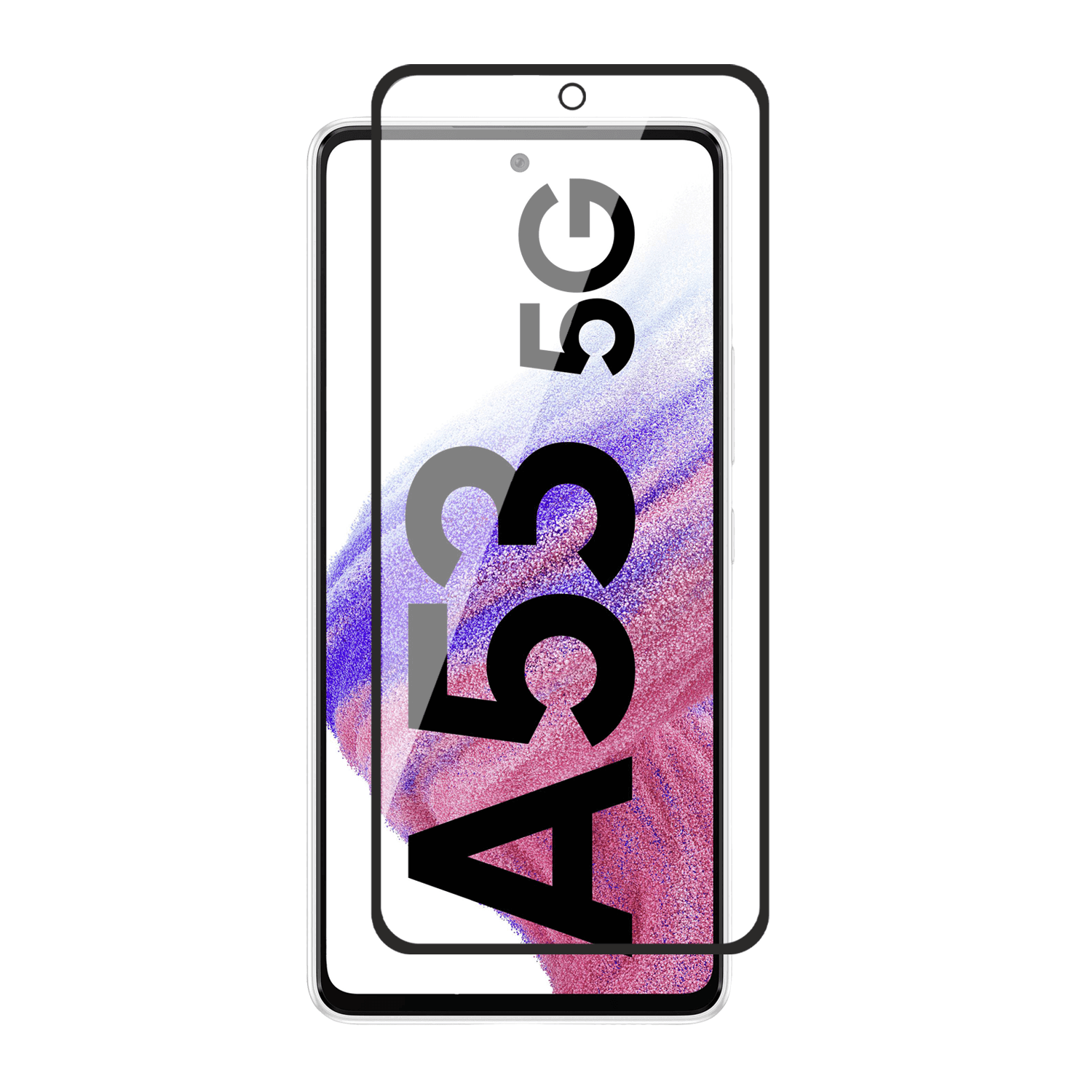 1-Masin.png Tempered Glass for Samsung Galaxy A53 5G (Black) Edge to Edge, Pack of 1 - Image 1