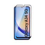 Tempered Glass for Samsung Galaxy A34 (Black) Edge to Edge, Pack of 1