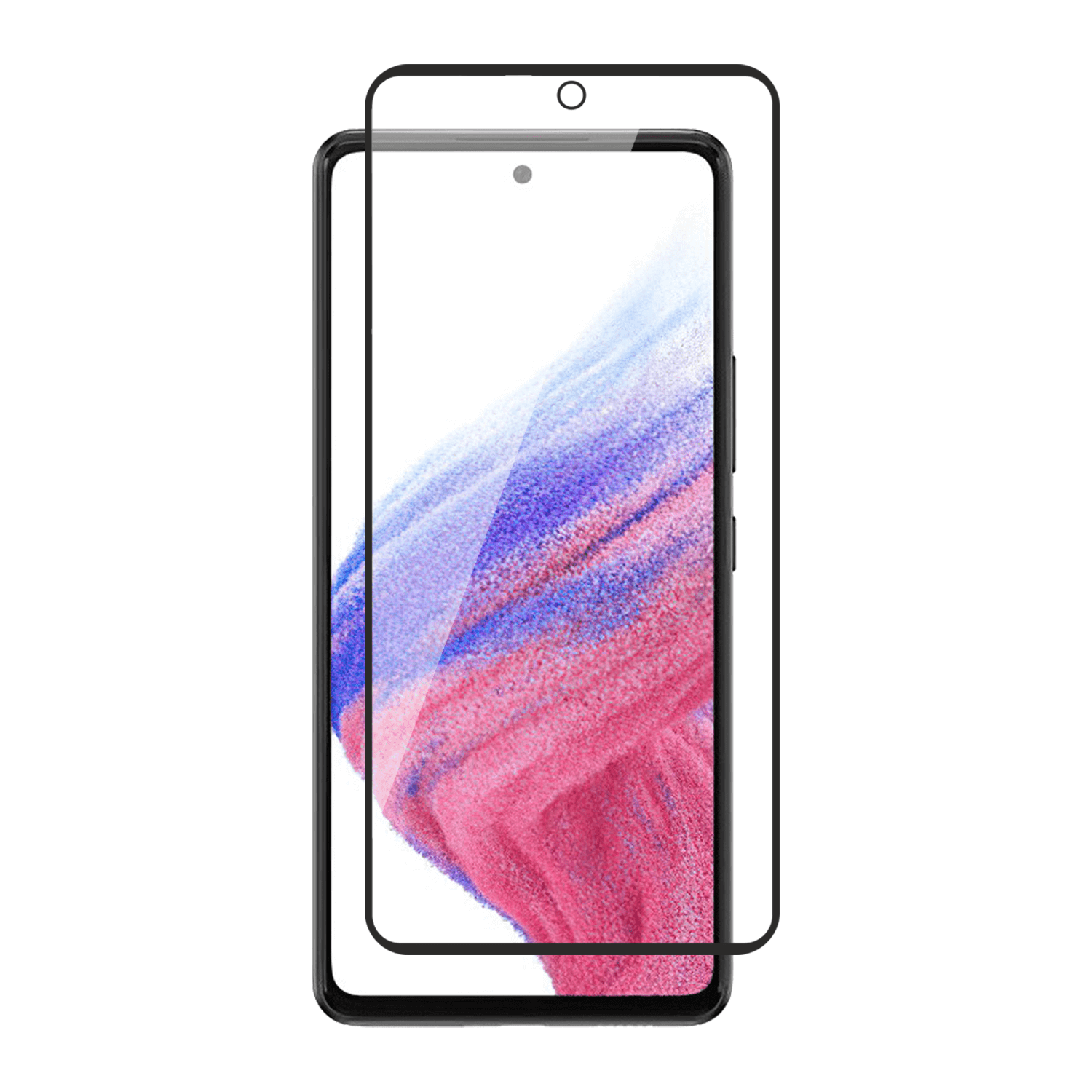 1-spng.png Tempered Glass for Samsung Galaxy A73 5G (Black) Edge to Edge, Pack of 1 - Image 1