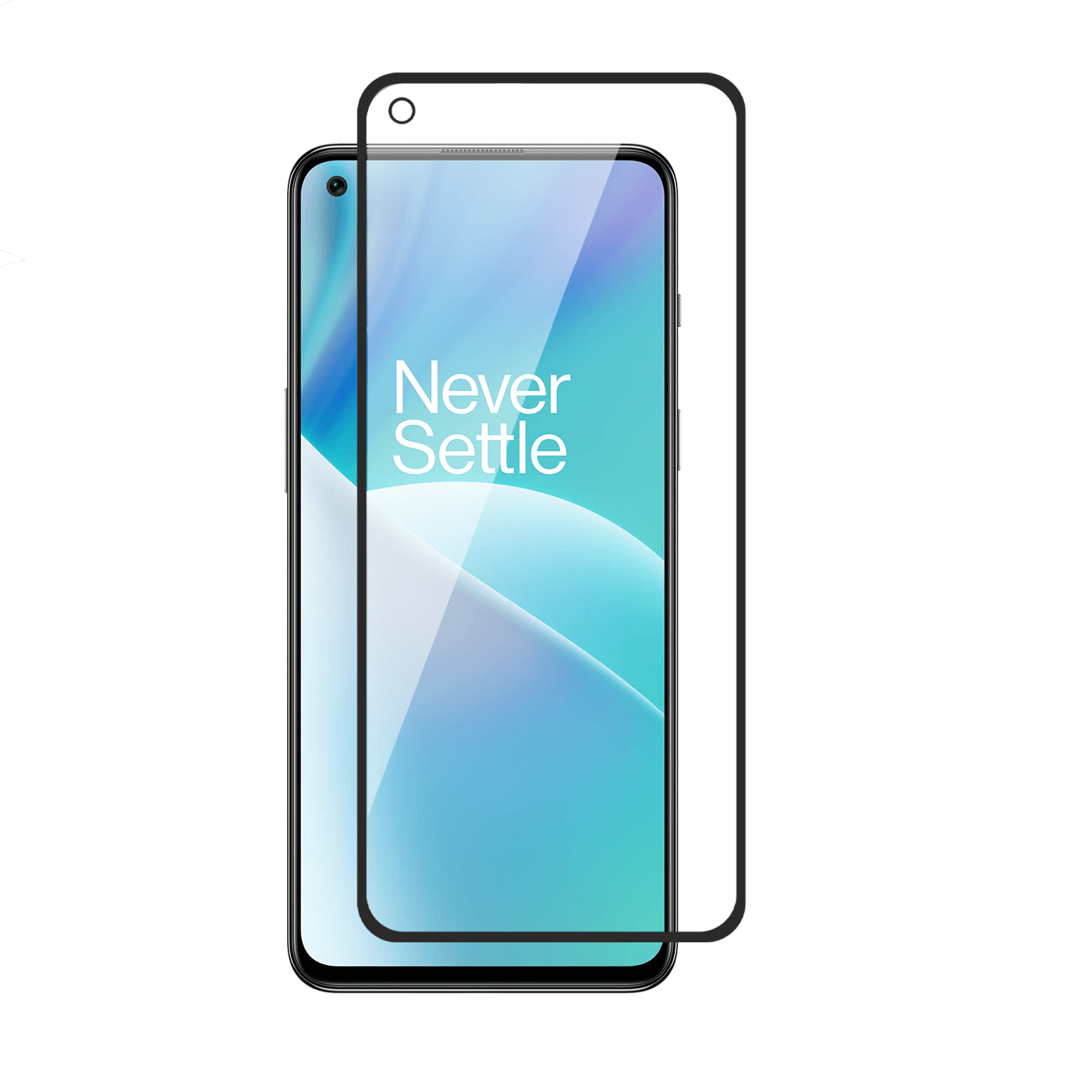 51-rpg9llBL._SL1500_-1.png Tempered Glass for OnePlus Nord 2T (Black) Edge to Edge, Pack of 1 - Image 1