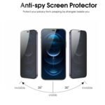 TPR Privacy Tempered Glass for iPhone 12 , iPhone 12 Pro (Black) , Pack of 1 - Image 2