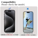 TPR Privacy Tempered Glass Screen Protector for iPhone 15 Pro Max - Image 2