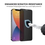 TPR Privacy Tempered Glass for iPhone 12 , iPhone 12 Pro (Black) , Pack of 1 - Image 4