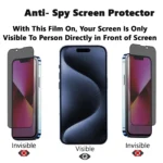 TPR Privacy Tempered Glass Screen Protector for iPhone 15 Pro Max - Image 5