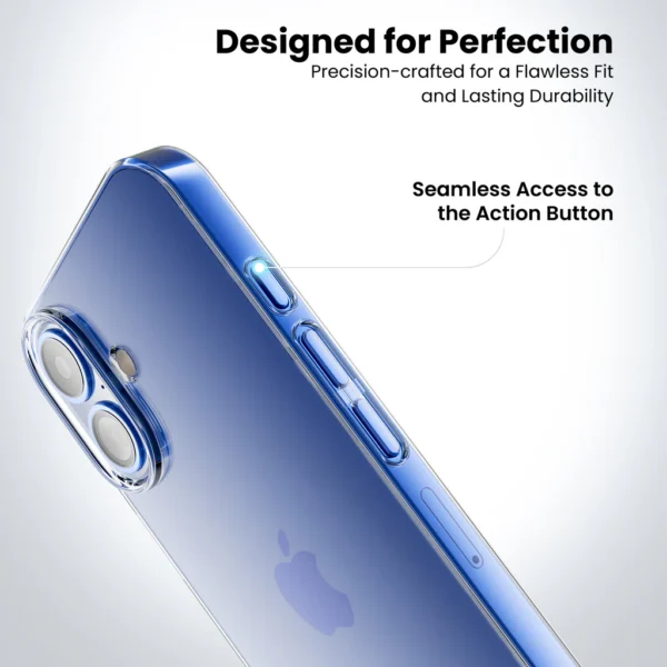 Anti yellow Back case for iphone 16-5