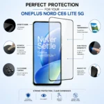 OnePlus Nord CE6 Lite 5G Tempered Glass Screen Protector | 9H Hardness HD Clear Bubble Free - Image 3