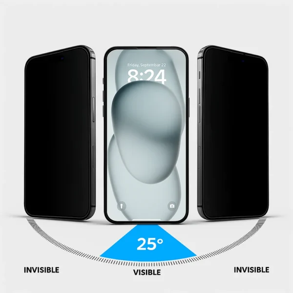 TPR Privacy Tempered Glass for iPhone 17 Pro | Anti Spy Screen Protector - Image 2