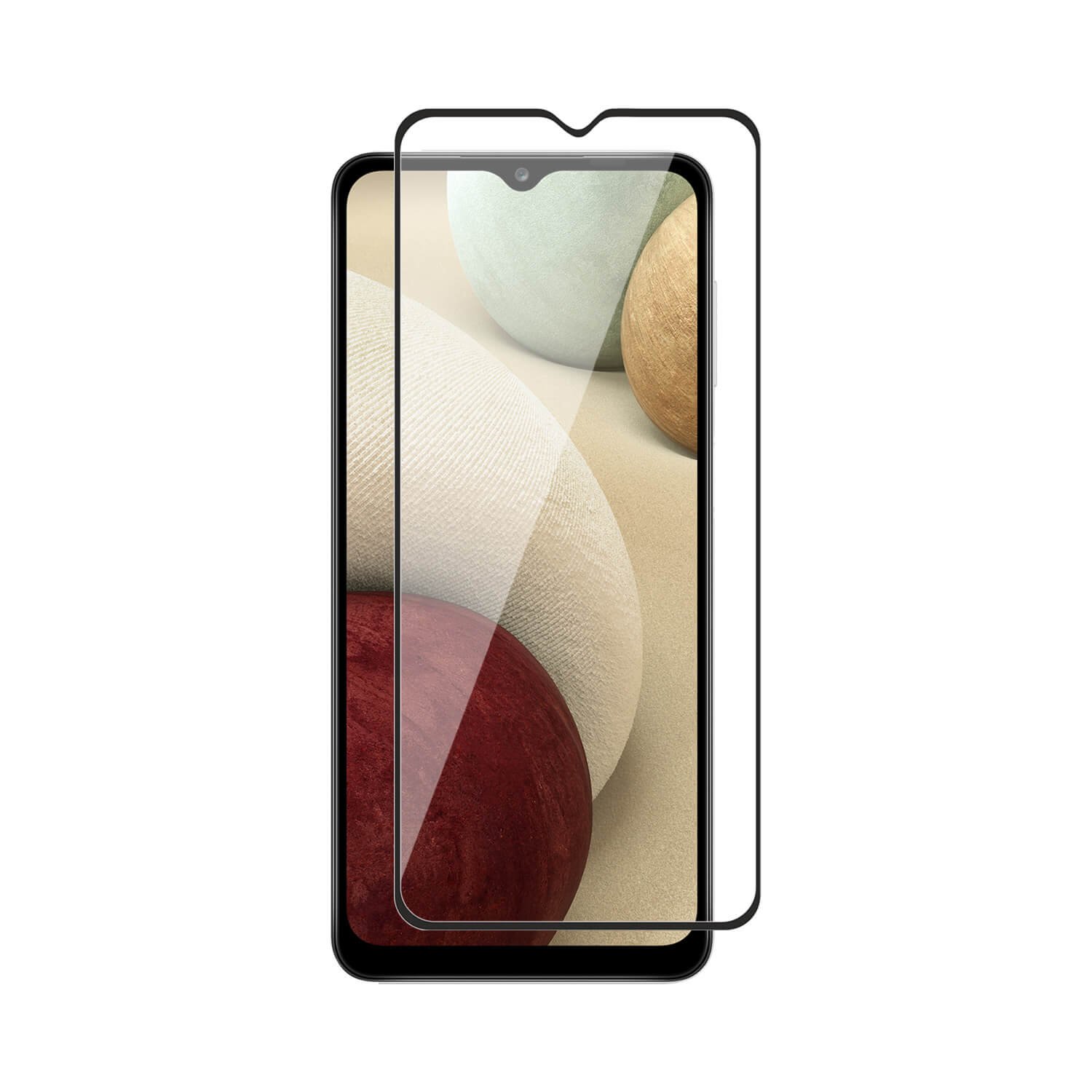 Main-Image-File-23-1.jpg Tempered Glass for Samsung Galaxy A12 / Samsung Galaxy A32 (Black) Edge to Edge, Pack of 1 - Image 1