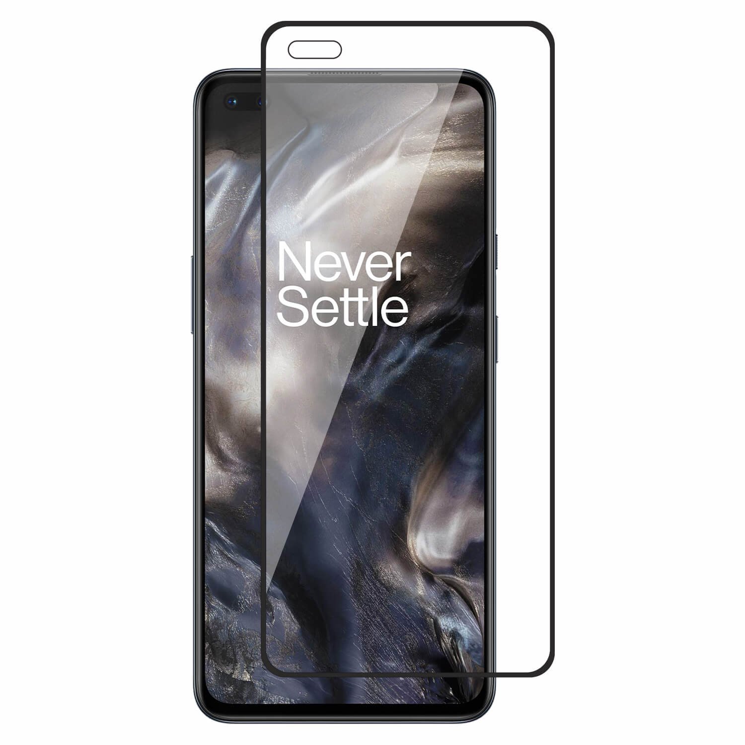Nord.jpg Tempered Glass for Oneplus Nord Edge to Edge, Pack of 1, Black - Image 1