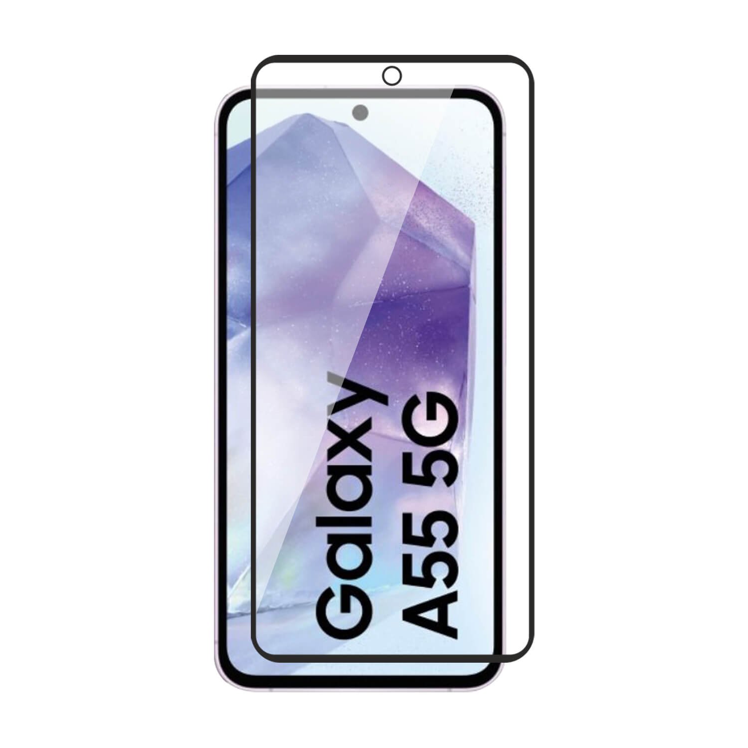 a1-3.jpg Tempered Glass for Samsung Galaxy A35 / A55 (Black) Edge to Edge, Pack of 1 - Image 1