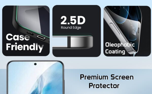 Samsung Galaxy A17 Tempered Glass Screen Protector by | 9H Hardness, Edge-to-Edge Full Coverage, Anti-Scratch, HD Clear - Image 5