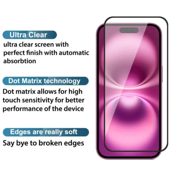 iPhone 16 Plus Tempered Glass Screen Protector– Ultimate Protection - Image 3