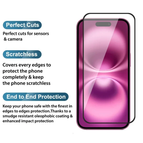 iPhone 16 Plus Tempered Glass Screen Protector– Ultimate Protection - Image 4