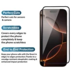 iPhone 16 Pro Max Tempered Glass Screen Protector Guard - Image 2