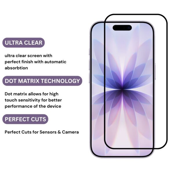 Tempered Glass Screen Protector for iphone 17– 9H Hardness, Edge-to-Edge, Anti-Scratch, HD Clarity - Image 2