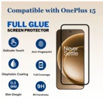 Military-Grade Tempered Glass Screen Protector for OnePlus 15 (Pack of 1)– Fingerprint Unlock Compatible | 9H Hardness | HD Clear | Anti-Scratch & Bubble-Free Installation - Image 2