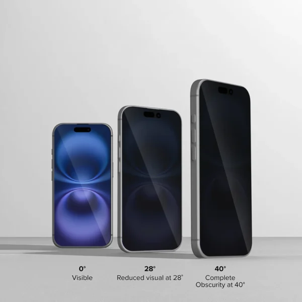 TPR Privacy Tempered Glass Screen Protector for iPhone 16 Plus - Anti-Spy, Full Coverage - Image 3