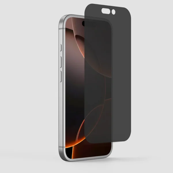 TPR Privacy Tempered Glass Screen Protector for iPhone 16 Pro - Anti-Spy, Full Coverage - Image 2
