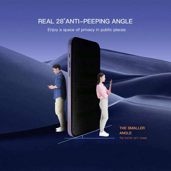 TPR Privacy Tempered Glass for iPhone 17 Pro | Anti Spy Screen Protector - Image 3