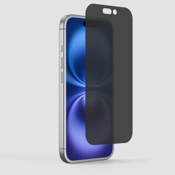 TPR Privacy Tempered Glass Screen Protector for iPhone 16 - Anti-Spy, Full Coverage - Image 2
