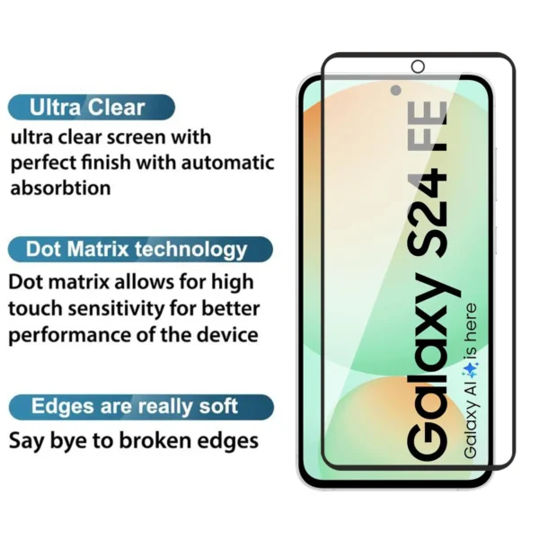 Tempered Glass Screen Protector for Samsung Galaxy S24 FE– Ultimate Protection - Image 3