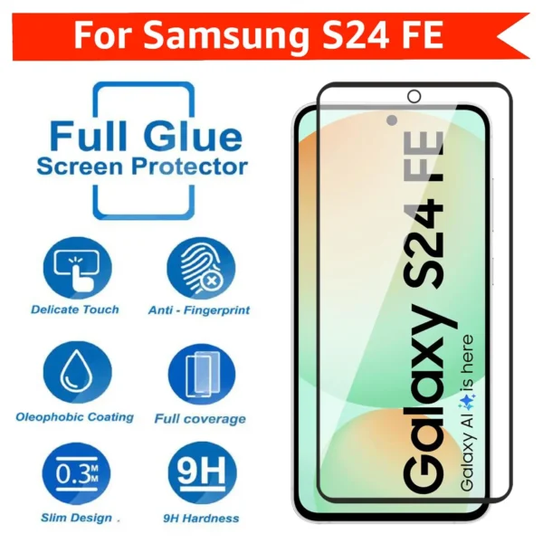 Tempered Glass Screen Protector for Samsung Galaxy S24 FE– Ultimate Protection - Image 2